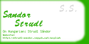 sandor strudl business card